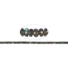 Rang de colliers, labradorite AAA, facettée, 07mm (39cm) | Marco Schreier