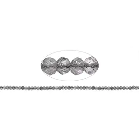 Strang Button, Labradorit (dunkel) B, facettiert, 03 x 04mm | Marco Schreier