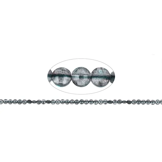 Coin strand, labradorite, faceted, 04mm | wholesaler gems & healing stones