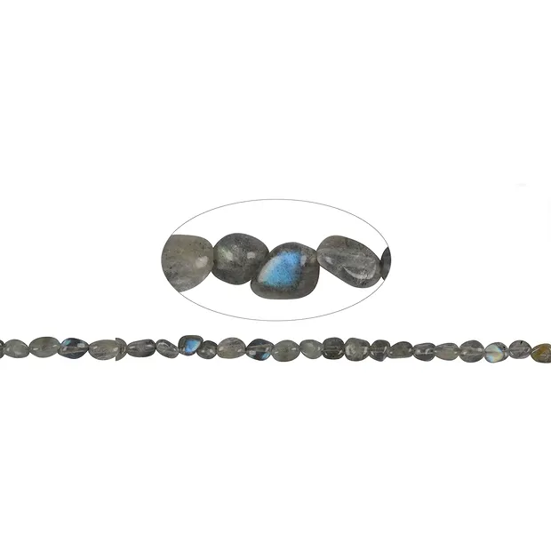 Strand of nuggets, labradorite A, 08-13 x 05-07mm | Marco Schreier