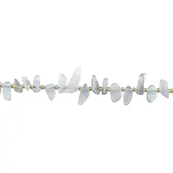 141030609820 Strand of nuggets "tooth", labradorite, 02-05 x 10-22mm | Marco Schreier