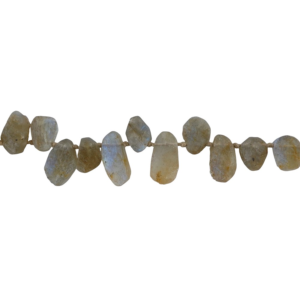 Drop strand, Labradorite (dark), 06-08 x 09-15mm | Marco Schreier