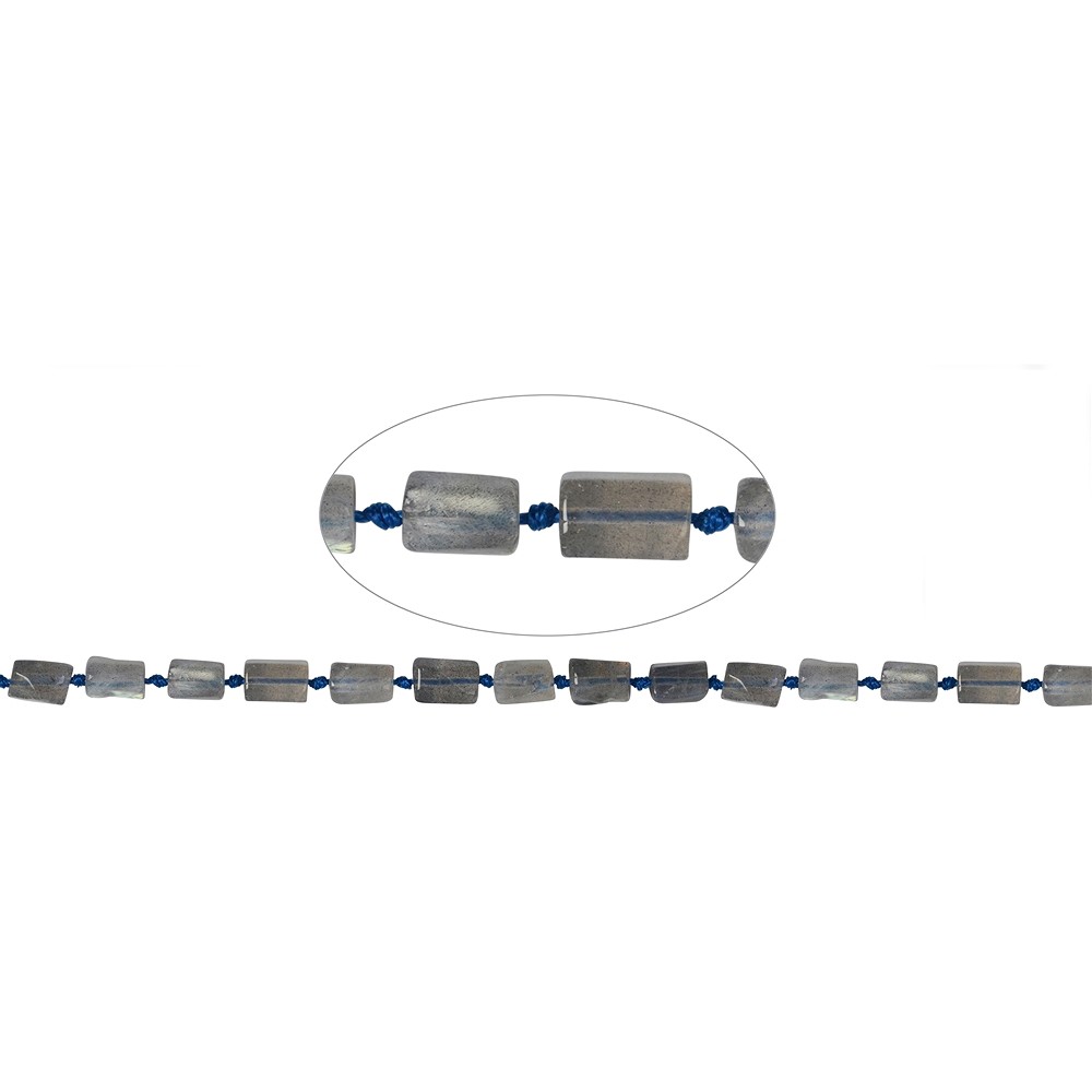 Cylinder strand, Labradorite (dark), 06 x 10mm (42cm) | Marco Schreier