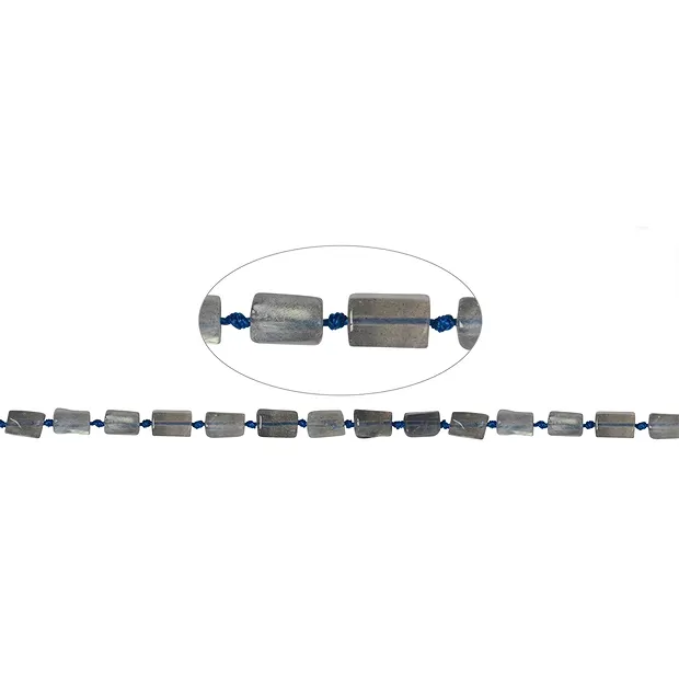 Cordón cilíndrico, labradorita (oscura), 06 x 10mm (42cm) | Marco Schreier