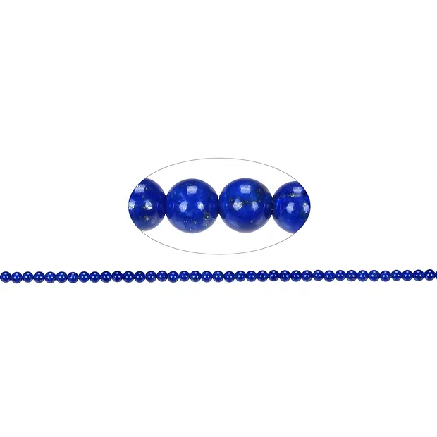 Rang de colliers boules, Lapis-lazuli AA, 04mm | Marco Schreier