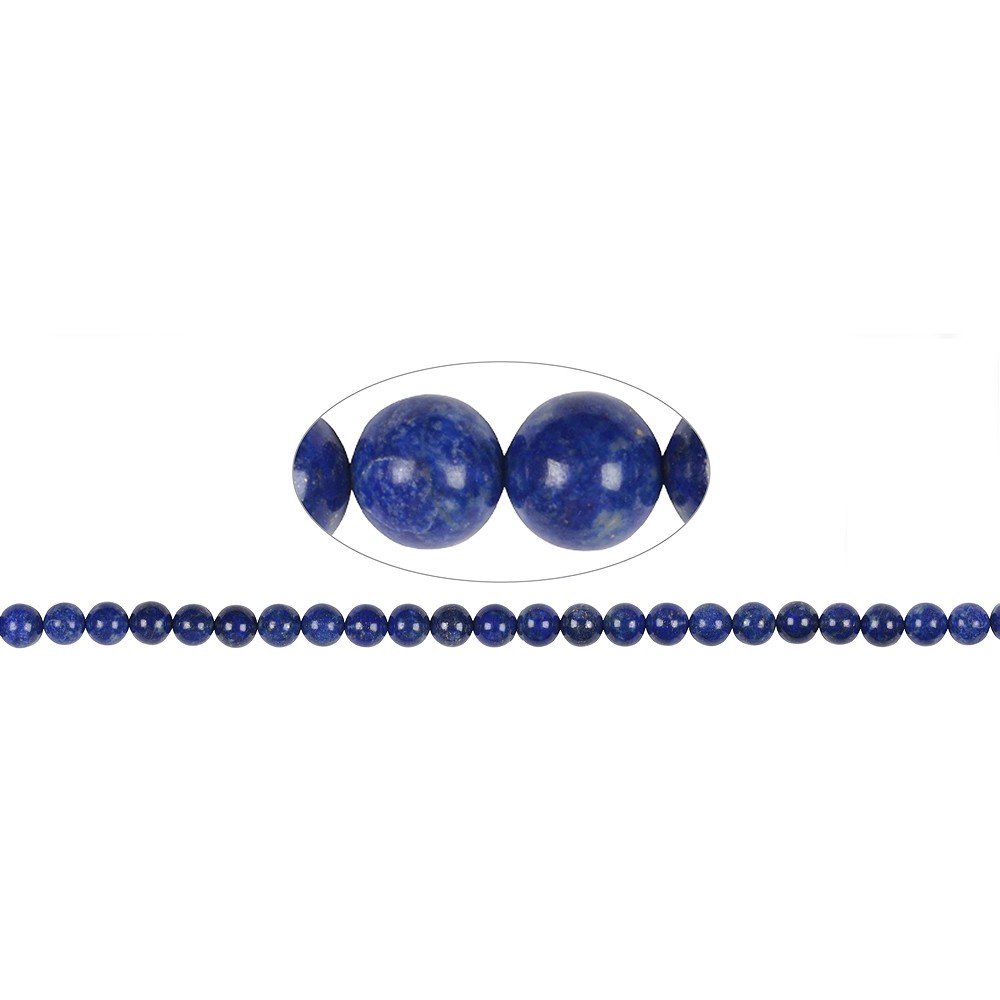 Strang Kugeln, Lapis Lazuli extra, 08mm | GH Edelsteine, Heilsteine & Schmuck