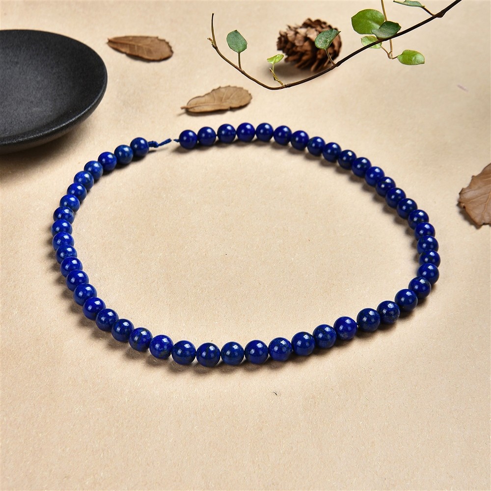 Rang de collier boules, Lapis-lazuli A, 08mm | Marco Schreier