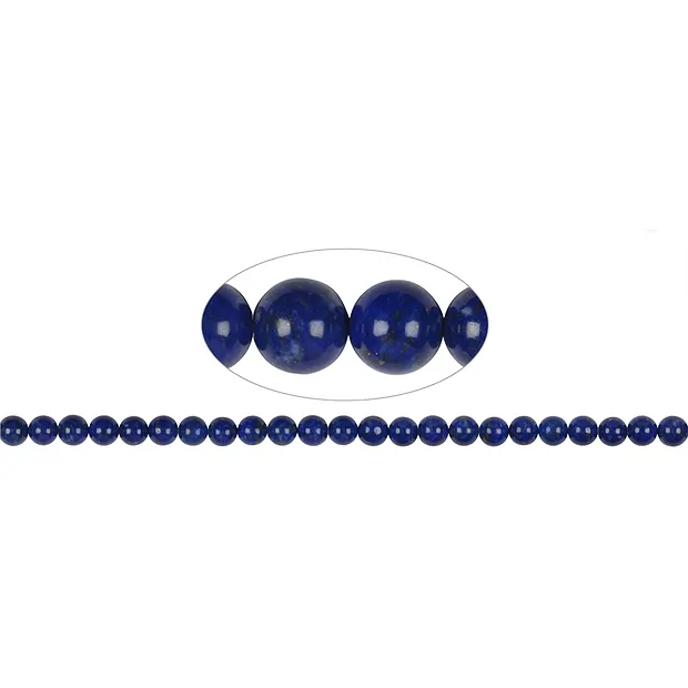 String Beads, Lapis Lazuli A+, 08mm | wholesaler gems, healing stones & jewelry