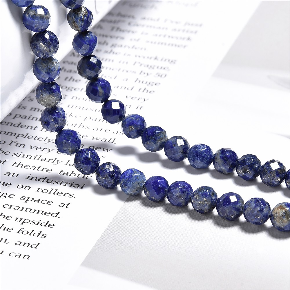 Strang Kugeln, Lapis Lazuli, 06mm, facettiert | Edelsteine, Heilsteine & Schmuck