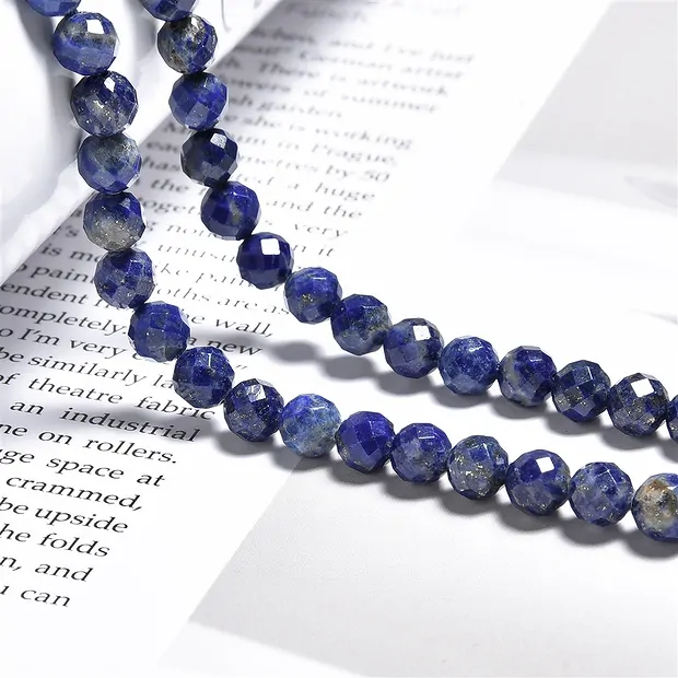 Strang Kugeln, Lapis Lazuli, 06mm, facettiert | Edelsteine, Heilsteine & Schmuck