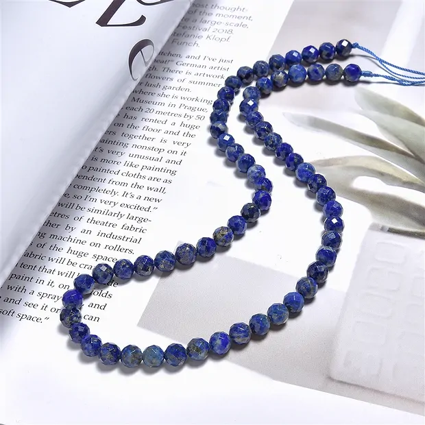 Rang de colliers boules, Lapis-lazuli, 06mm, facetté | Marco Schreier