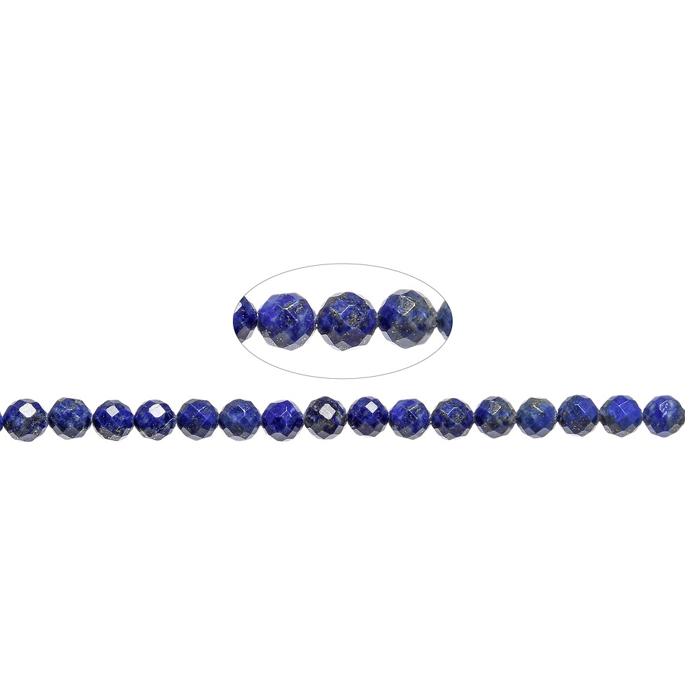 Strang Kugeln, Lapis Lazuli, 06mm, facettiert | Edelsteine, Heilsteine & Schmuck