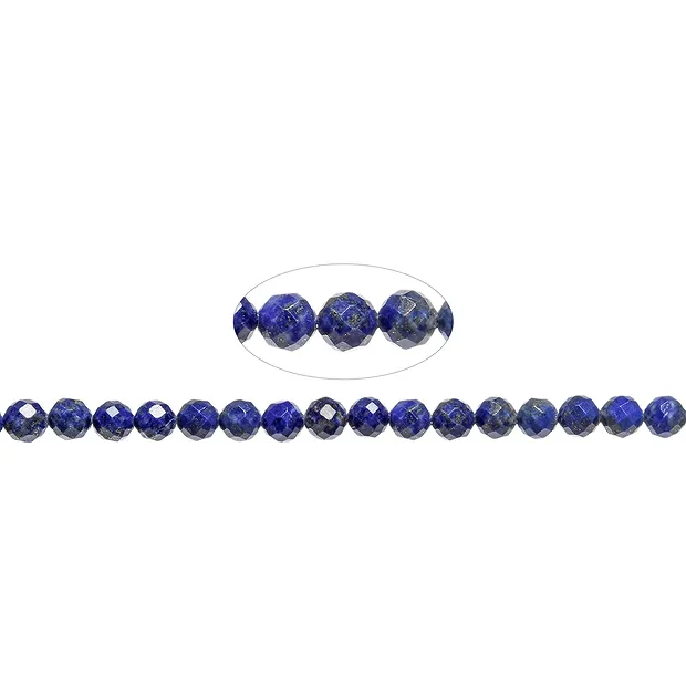 Rang de colliers boules, Lapis-lazuli, 06mm, facetté | Marco Schreier