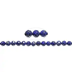 141040101820 String Beads, Lapis Lazuli, 08mm, faceted | wholesaler gems & healing stones