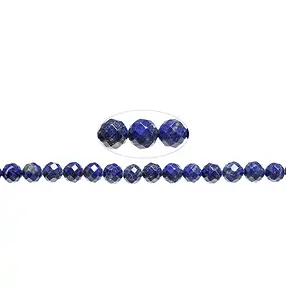 Strang Kugeln, Lapis Lazuli, 08mm, facettiert | Edelsteine, Heilsteine & Schmuck
