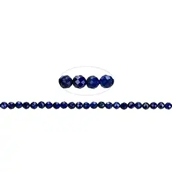 141040104820 String Beads/Button, Lapis Lazuli A, faceted, 03 x 03mm | Marco Schreier