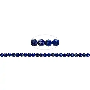 String Beads/Button, Lapis Lazuli A, faceted, 03 x 03mm | Marco Schreier