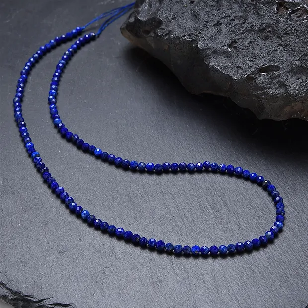 String Beads, Lapis Lazuli AA, 03mm, faceted | wholesaler gems & healing stones