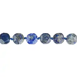 141040207221 Rang de colliers, Lapis-lazuli AB, à facettes, 12-14 x 12-14mm | Marco Schreier