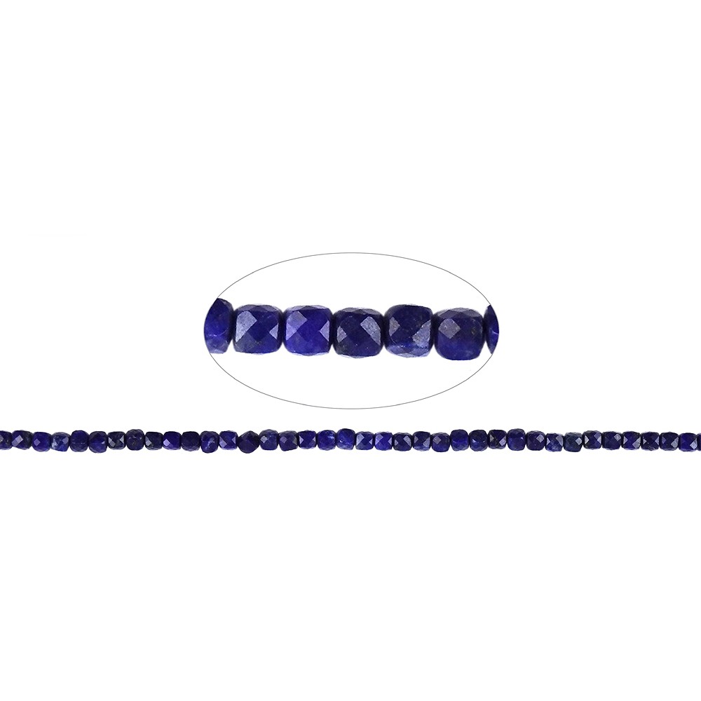 Cubo de hilo, Lapislázuli, facetado, 04mm (39cm) | Marco Schreier