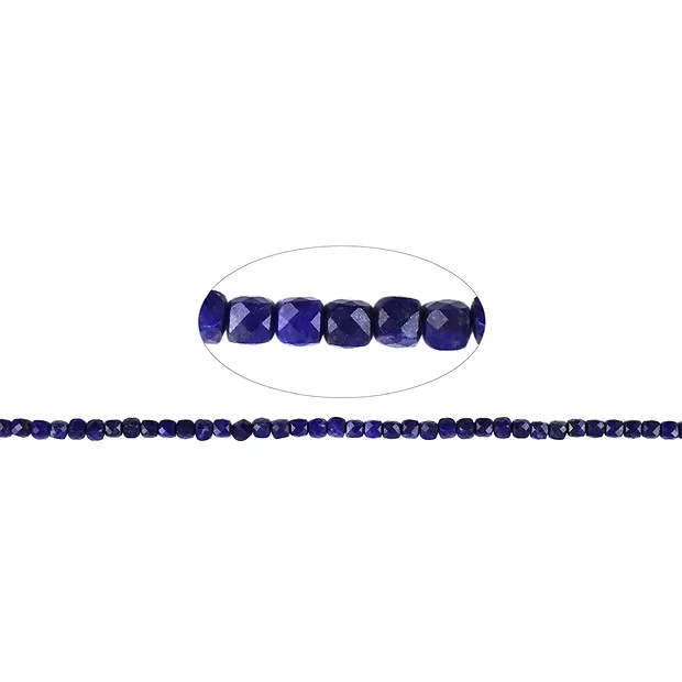 Strang Würfel, Lapis Lazuli, facettiert, 04mm (39cm) | Marco Schreier