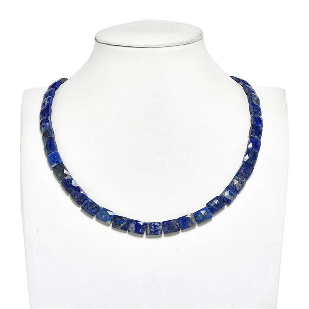 Rang de collier rectangle, Lapis-lazuli, 10 x 8mm, facetté (39cm) | Marco Schreier