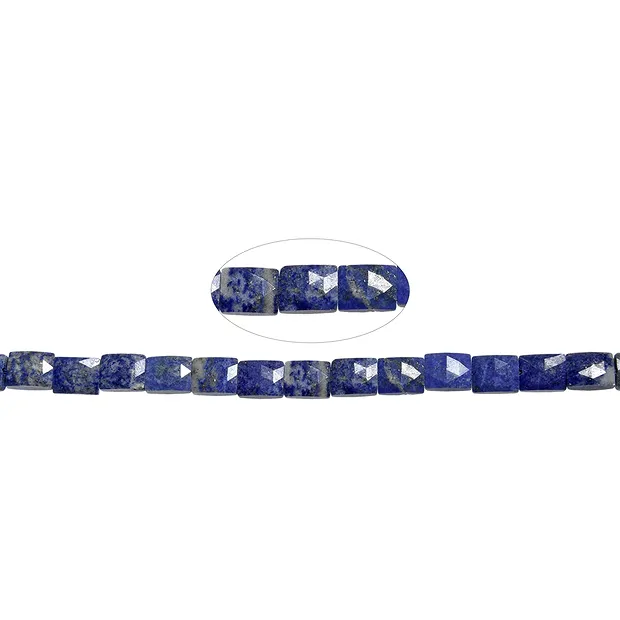 Rang de collier rectangle, Lapis-lazuli, 10 x 8mm, facetté (39cm) | Marco Schreier