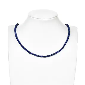 Collar de botones, Lapislázuli A+, facetado, 02 x 04mm | Marco Schreier