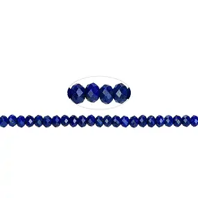 Collar de botones, Lapislázuli A+, facetado, 02 x 04mm | Marco Schreier