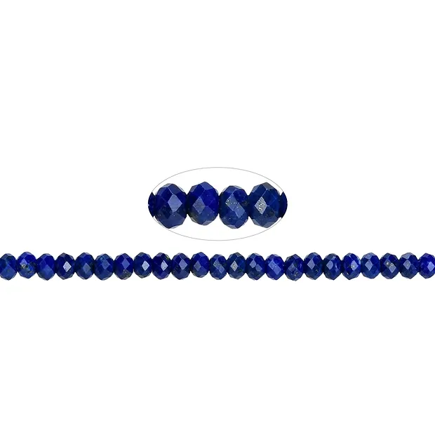 Rang de collier Boutons, Lapis-lazuli A+, facetté, 02 x 04mm | Marco Schreier