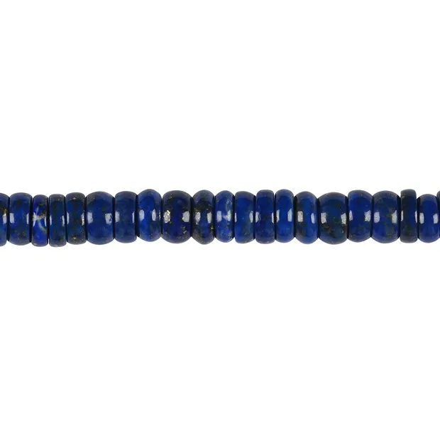 Cilindro de filamento "Heishi", Lapislázuli AB, 02-04 x 08mm | Marco Schreier