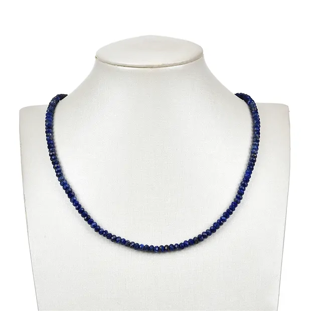 Collar de botones, Lapislázuli A+, facetado, 03 x 05mm | Marco Schreier