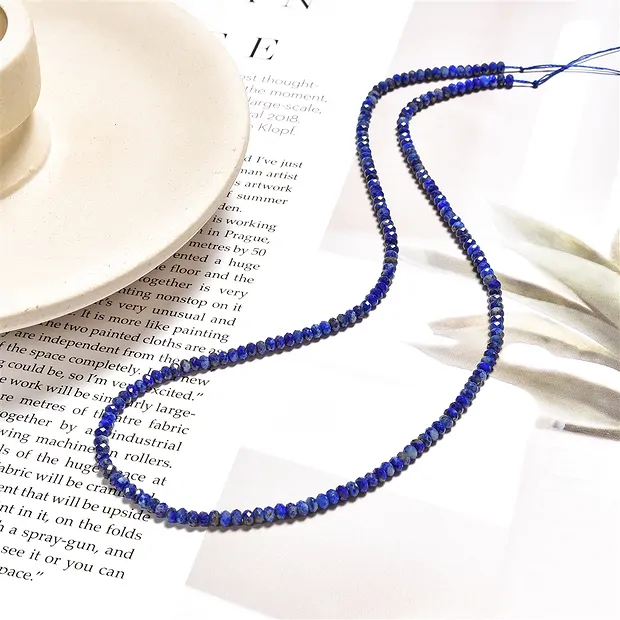 Strang Button, Lapis Lazuli, facettiert, 02 x 03mm | Marco Schreier