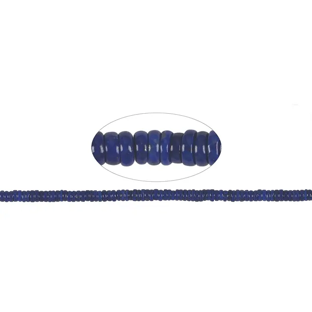 Filo di bottoni, Lapislazzuli AA, 02 x 05-06 mm (39 cm) | Marco Schreier