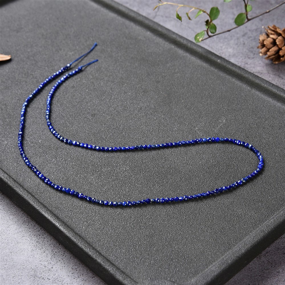 Rang de collier disque/pièce, Lapis-lazuli, facetté, 01,5 x 02,5mm | Marco Schreier