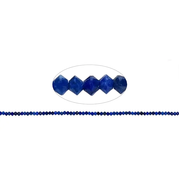 Button/disc strand, Lapis Lazuli, faceted, 01 x 02mm | Marco Schreier