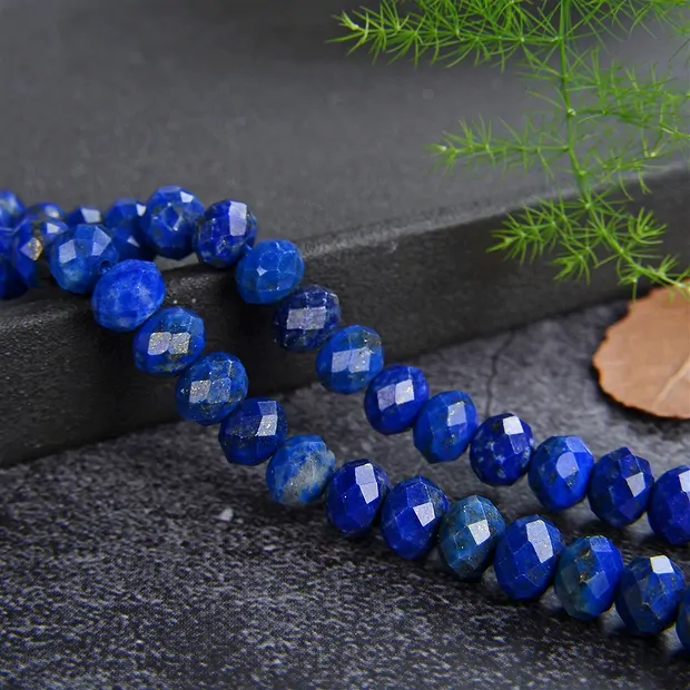 Strang Button, Lapis Lazuli, facettiert, 05 x 07mm (39cm) | Marco Schreier