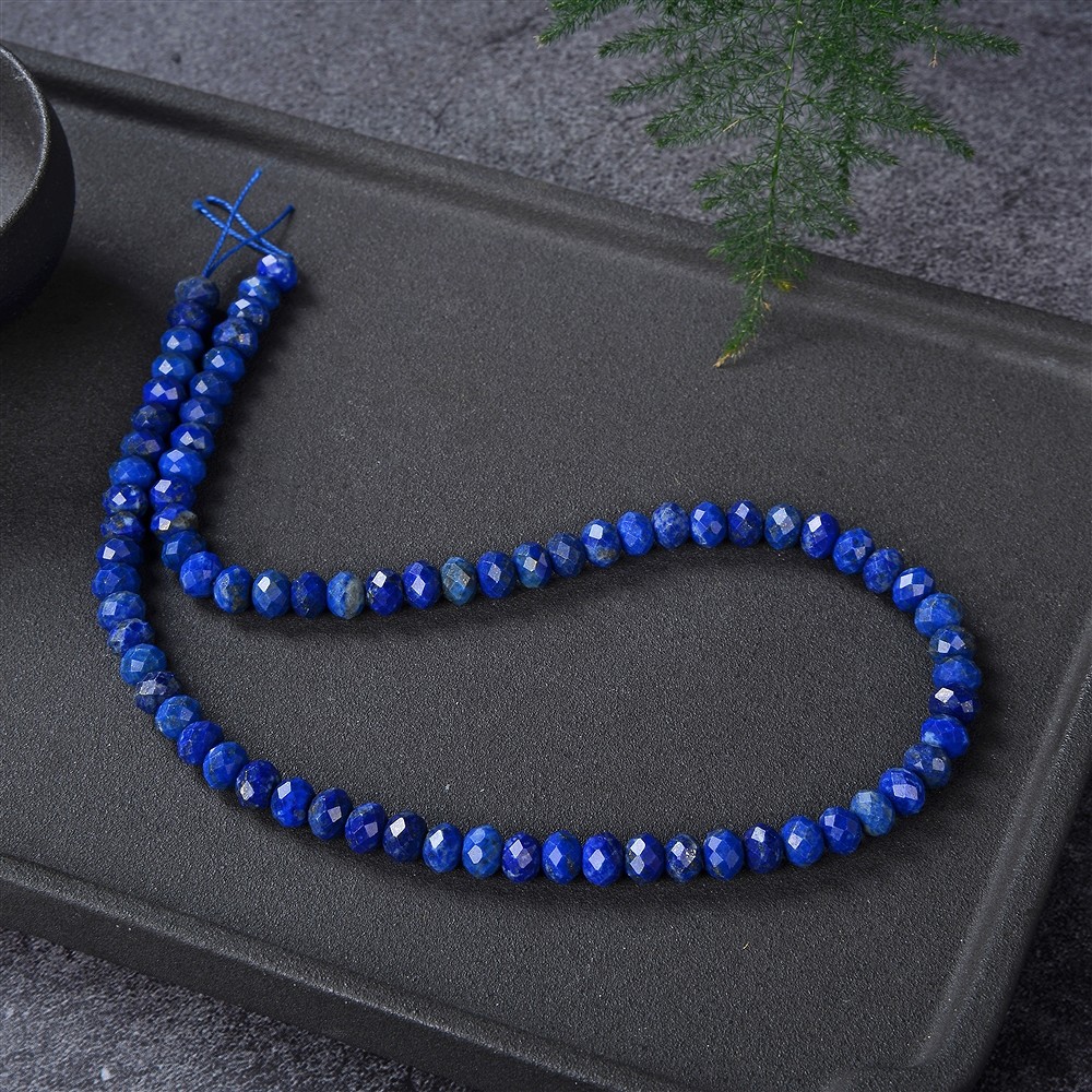 Rang de collier Boutons, Lapis-lazuli, facetté, 05 x 07mm (39cm) | Marco Schreier
