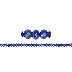 141040326920 Rang de collier Boutons, Lapis-lazuli, facetté, 05 x 07mm (39cm) | Marco Schreier