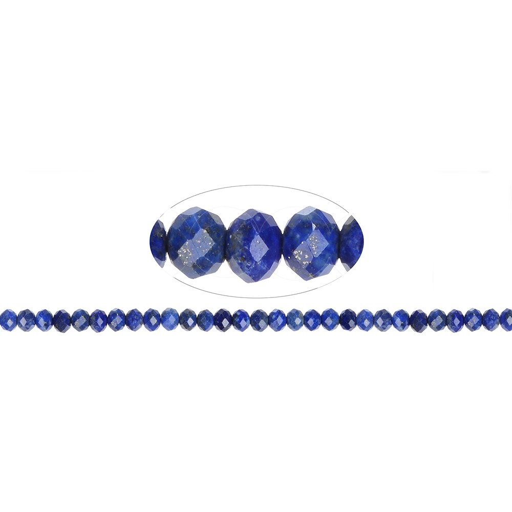 Rang de collier Boutons, Lapis-lazuli, facetté, 05 x 07mm (39cm) | Marco Schreier