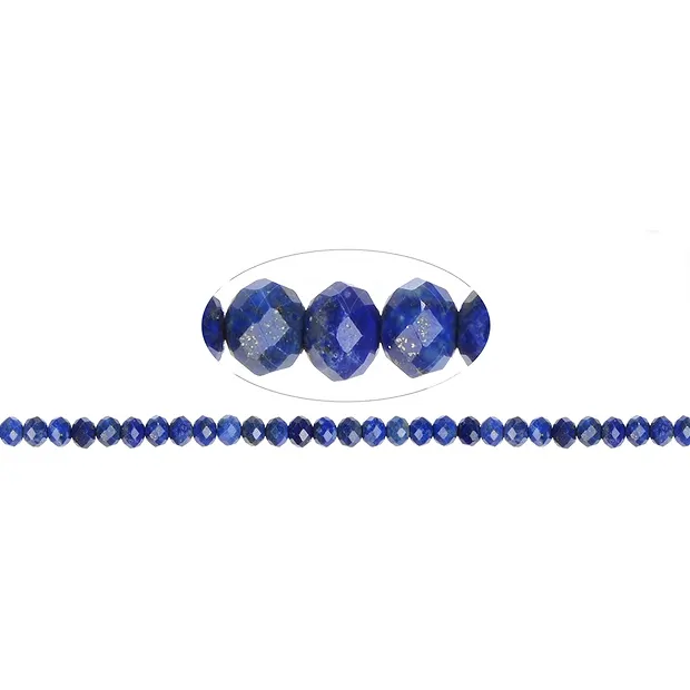 Strang Button, Lapis Lazuli, facettiert, 05 x 07mm (39cm) | Marco Schreier