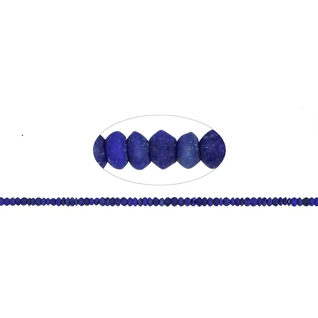 Rang de collier, Lapis-lazuli, mat, 01 x 02mm (39cm) | Marco Schreier