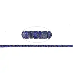 141040327510 Filo di bottoni, Lapislazzuli, opaco, 01 x 02,5 mm (39 cm) | Marco Schreier