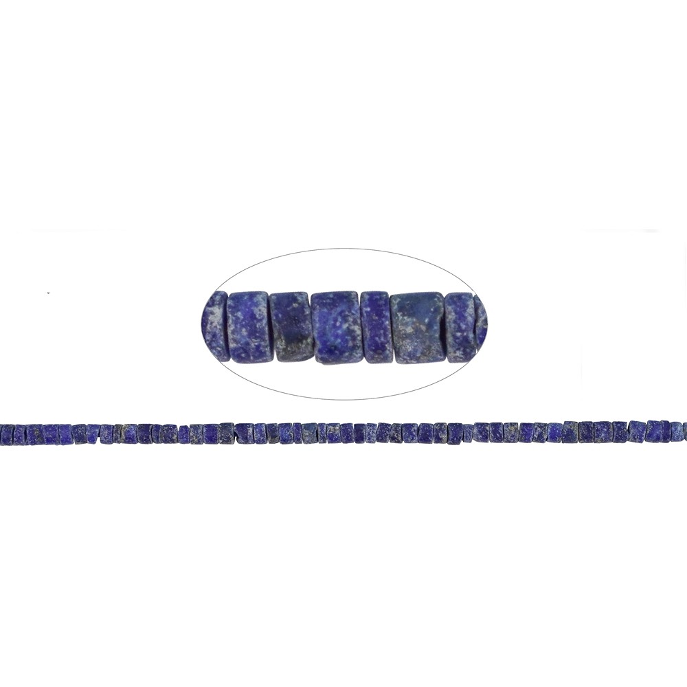 Rang de colliers, Lapis-lazuli, mat, 01 x 02,5mm (39cm) | Marco Schreier