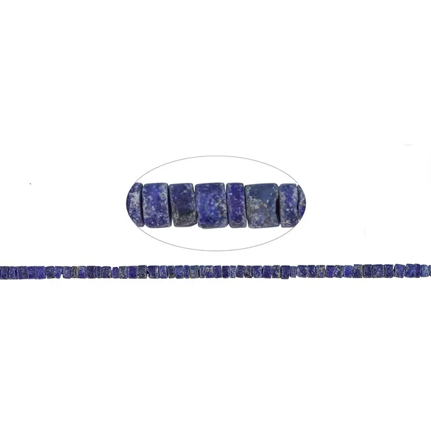 Strang Button, Lapis Lazuli, matt, 01 x 02,5mm (39cm) | Marco Schreier