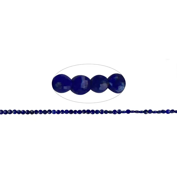 Strand Coin, Lapis Lazuli, faceted, 04,5mm (39cm) | Marco Schreier