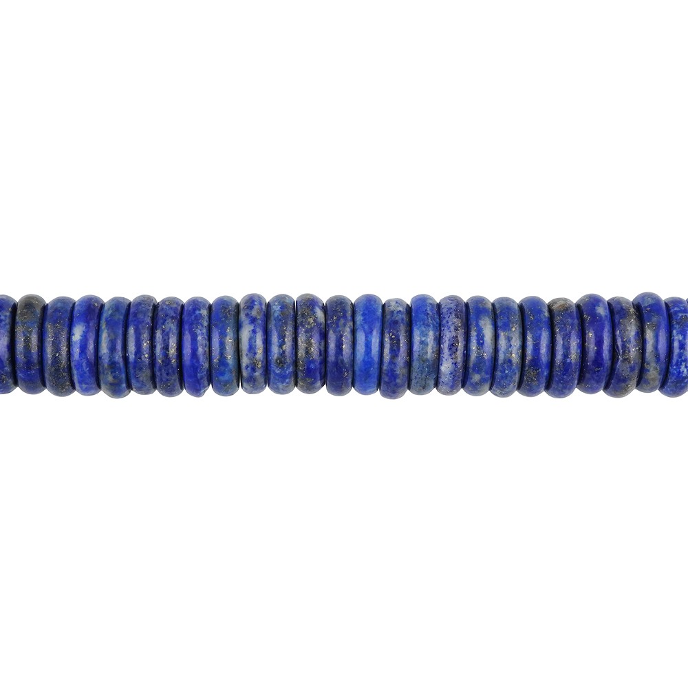 Rang de collier disques/boutons, Lapis-lazuli, 04 x 15mm (39cm) | Marco Schreier