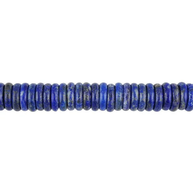 Rang de collier disques/boutons, Lapis-lazuli, 04 x 15mm (39cm) | Marco Schreier