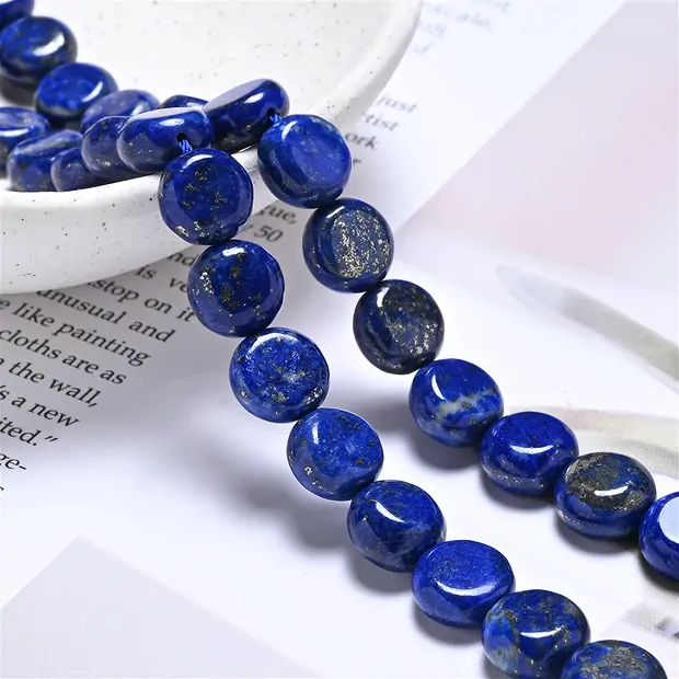 Strang Coin, Lapis Lazuli, 10mm (39cm) | Edelsteine, Heilsteine & Schmuck-Handel