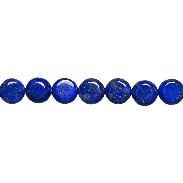 Filo di monete, Lapislazzuli, 10 mm (39 cm) | grossista gemme e pietre curative